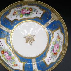 オールドノリタケ 金盛り ジュール 花束 猫足 大コンポート オールドノリタケ 金盛り ジュール 花束 猫足 大コンポート