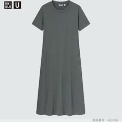 UNIQLO ユニクロ エアリズムコットンロングフレアワンピース カーキ 緑