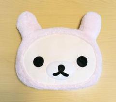 コリラックマ ふわふわフェイス クッション ぬいぐるみ うさぎ Lサイズ