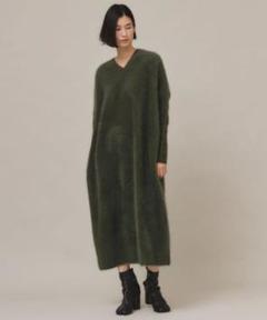 【試着のみ極美品】Curensology フォックスカシミヤ2WAYワンピース 試着のみ極美品】Curensology フォックスカシミヤ2WAYワンピース