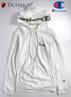 champion × DUFFER｜リバースウィーブ刺繍ロゴパーカーSホワイト白のサムネイル