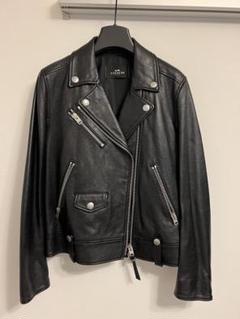 極美品】コーチ 本革 レザー ライダース ジャケット ブラック XS
