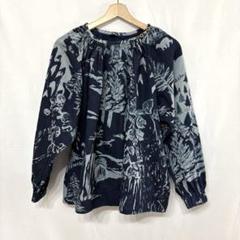 未使用45R YAMALOHAプリントのチロルブラウス　インディゴ　¥57200 未使用45R YAMALOHAプリントのチロルブラウス インディゴ ¥57200