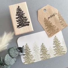 消しゴムはんこ　クリスマスツリーはんこ①のサムネイル
