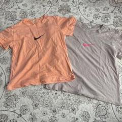 韓国子供服　Nike Tシャツセット オレンジ グレー 130 140
