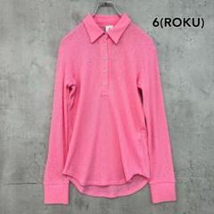 6(ROKU) BEAUTY&YOUTH スキッパー トップス ピンク ポロ