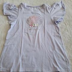 エニィファム 130㎝　貝殻　シェル　Tシャツ　スパンコール　プティマイン