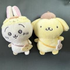 ちいかわ うさぎ サンリオ コラボ ペアブローチ ぬいぐるみバッジ ちいかわ うさぎ サンリオ コラボ ペアブローチ ぬいぐるみ