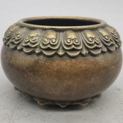 蓮華香炉 銅器 招財進宝 聚宝盆 装飾品 工芸品 美術品 置物 蓮華香炉 銅器 招財進宝 聚宝盆 装飾品 工芸品 美術品 置物