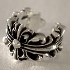 【美品】クロムハーツ　ダブルフローラルクロスリング