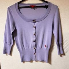 【ヴィヴィアン】パープル7分袖カーディガン Vivienne Westwood - 【ヴィヴィアン】パープル7分袖