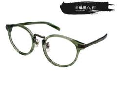 新品未使用 内藤熊八作 N-407 5 鯖江メガネ レンズ交換可能
