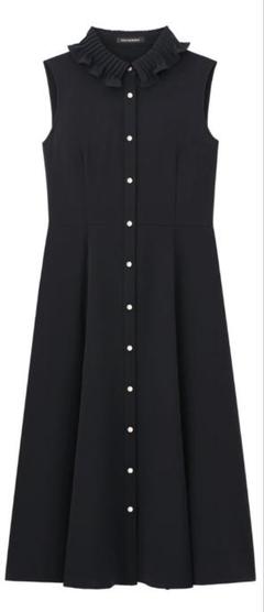 M-premier Couture エムプルミエ ワンピース38 M-PREMIER COUTURE エムプルミエ黒 ひざ丈ワンピース 38 - メルカリ