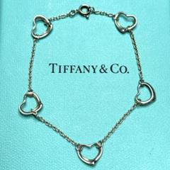 ティファニー Tiffany&Co. オープンハート ブレスレット SV925 ティファニー Tiffany&Co. 極美品 スターリング シルバー SV925