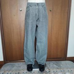 エドウィン サムシングガイ ワイドデニムパンツ グレー フェード
