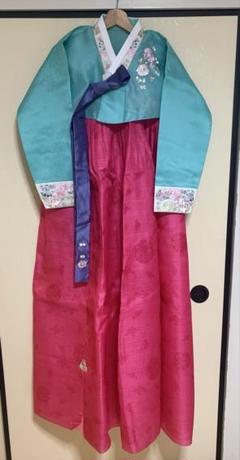 6784. 慶安 豪華刺繍 チマチョゴリ 韓服 ソッチマ 付き フォーマル