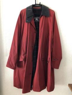 バーバリーロンドン　ダッフルコート　赤　ノバチェック　フード　160A 秋冬 BURBERRYダッフルコート ノバチェック レディース 40