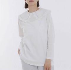 yori♡スカラップカラーカットソー yori(ヨリ)の「スカラップカラーカットソー【2021SP】2月上旬