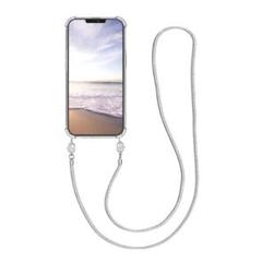 iPhone アイフォンスマホショルダーケースカバークリア透明シンプルチェーン
