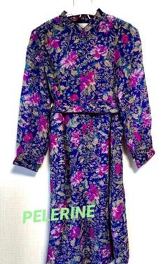 Pelerine ワンピース　花柄　薄手　日本製　12号　新品未使用