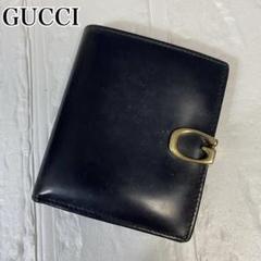 GUCCI ロゴ プレート バイフォールド ウォレット 新色発売♪【GUCCI】〔GGエンブレム〕ミディアム ウォレット