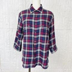 目を惹くネオンカラー！色味グッド◎ GAP チェック柄シャツ XS【790 】◎