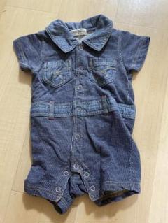 デニム風サロペット風ロンパース 70