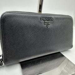 0525 RFID プラダ　長財布　サフィアーノ　メタルロゴ　シャイン　黒 0525 RFID プラダ 長財布 サフィアーノ メタルロゴ シャイン 黒