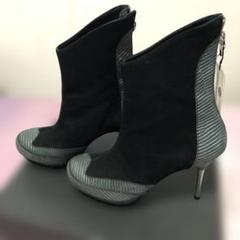 ヒロココシノ・牛革ブーツ　24.5cmのサムネイル
