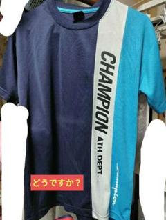 Champion Tシャツ 160 ネイビー/ターコイズ