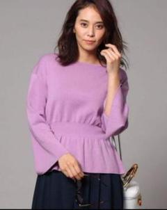 UNTITLED アンタイトル 洗える ウエストシャーリングニット