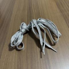 シルバーリボン　靴紐　36cm×2 光沢平靴紐