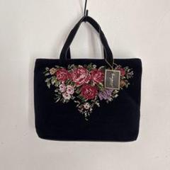 新品／Enjeau トートバッグ ハンドバッグ 日本製 シェニール織 薔薇