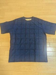 ネイビー チェック柄 Tシャツ