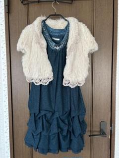 axes femmeのパーティーワンピースとボレロのセット
