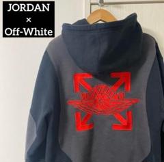 NIKE JORDAN× Off-White コラボロゴ刺繍 プルパーカー XL NIKE JORDAN× Off-White コラボロゴ刺繍 プルパーカー XL - メルカリ