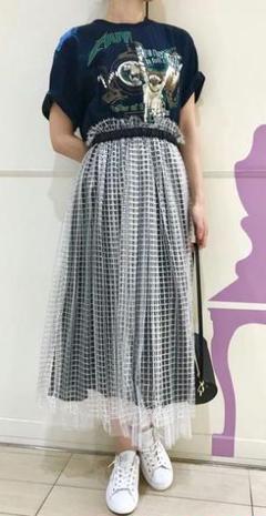 MUVEIL ロングスカート36 美品 24AW MUVEIL ミュベール 花ジャガード ロング フレア