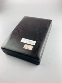 中国　中古硯J6  清代　旧麻坑竹節端硯　札付き 中国中古硯J6 清代旧麻坑竹節端硯札付き