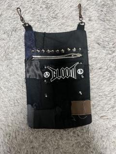 クラスト　パンク　民族ポーチ　ハンドメイド クラストパンク民族ポーチハンドメイド