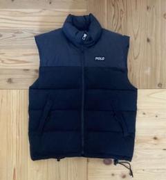 90's POLOSPORT ダウンベスト ネイビー 短丈 Y2K テック