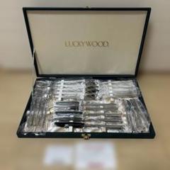 なお様 箱なし】新品未使用】LUCKY WOOD カラトリー 5種類x5本 なお様 箱なし】新品未使用】LUCKY WOOD カラトリー 5種類x5本