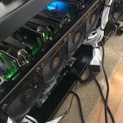500MH/S出す、マイニングリグセット RTX3080×4 RTX3070×2