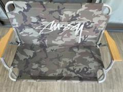 stussy青系幾何学模様 二人掛けアウトドアチェア Coleman (コールマン) アウトドアチェア ブラックxカーキ stussy
