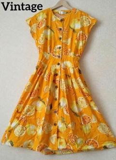 Vintage フルーツ柄 半袖ワンピースのサムネイル