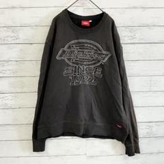 ディッキーズ トレーナー 黒 XL ビッグシルエット 人気ロゴ 韓国 カジュアル