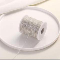 1.5mm　Oチェーン　ハンドメイド　アクセサリー　シルバー　ネックレス 1m