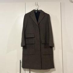 マーガレットハウエル　チェスターコート　ツイード　千鳥　白黒　ハウンドトゥース HarrisTweed️マーガレットハウエル チェスターコート size1
