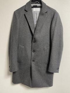 【極美品】EDIFICE エディフィス チェスターコート ウール グレー 44 SUPER 140's ウール / カシミヤ チェスターコート（チェスター