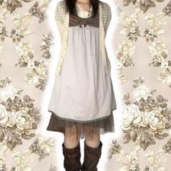 fairygrunge 森ガール ベスト フリル デカリボン レース 重ね着 フェアリーグランジ 森ガール y2k 平成レトロ リボンチュニック