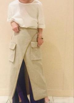 リトルスージー Leather Piping Sarong Skirt
